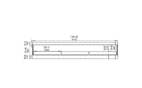 Ecosmart Fire Flex 158BY Bay Fireplace Insert - Black Finish / Stainless Steel Burner - ESF.FX.158BY